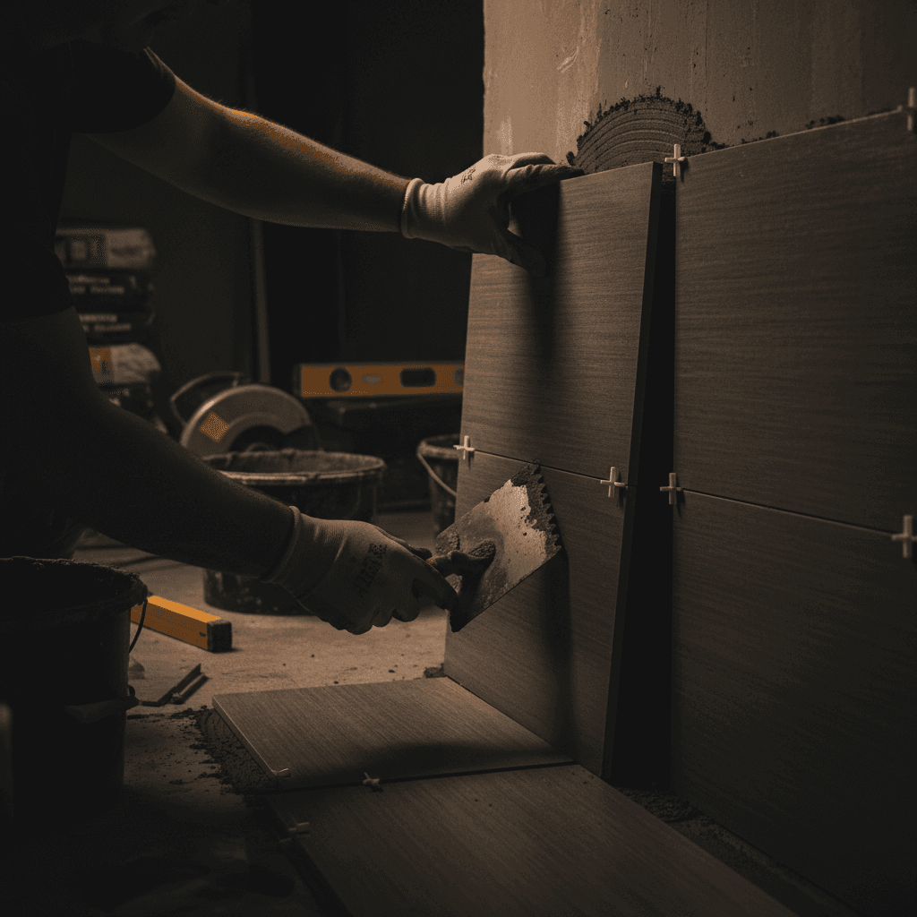 Professional tile installation and alignment